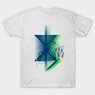 Geometric galaxy modern futuristic T-Shirt